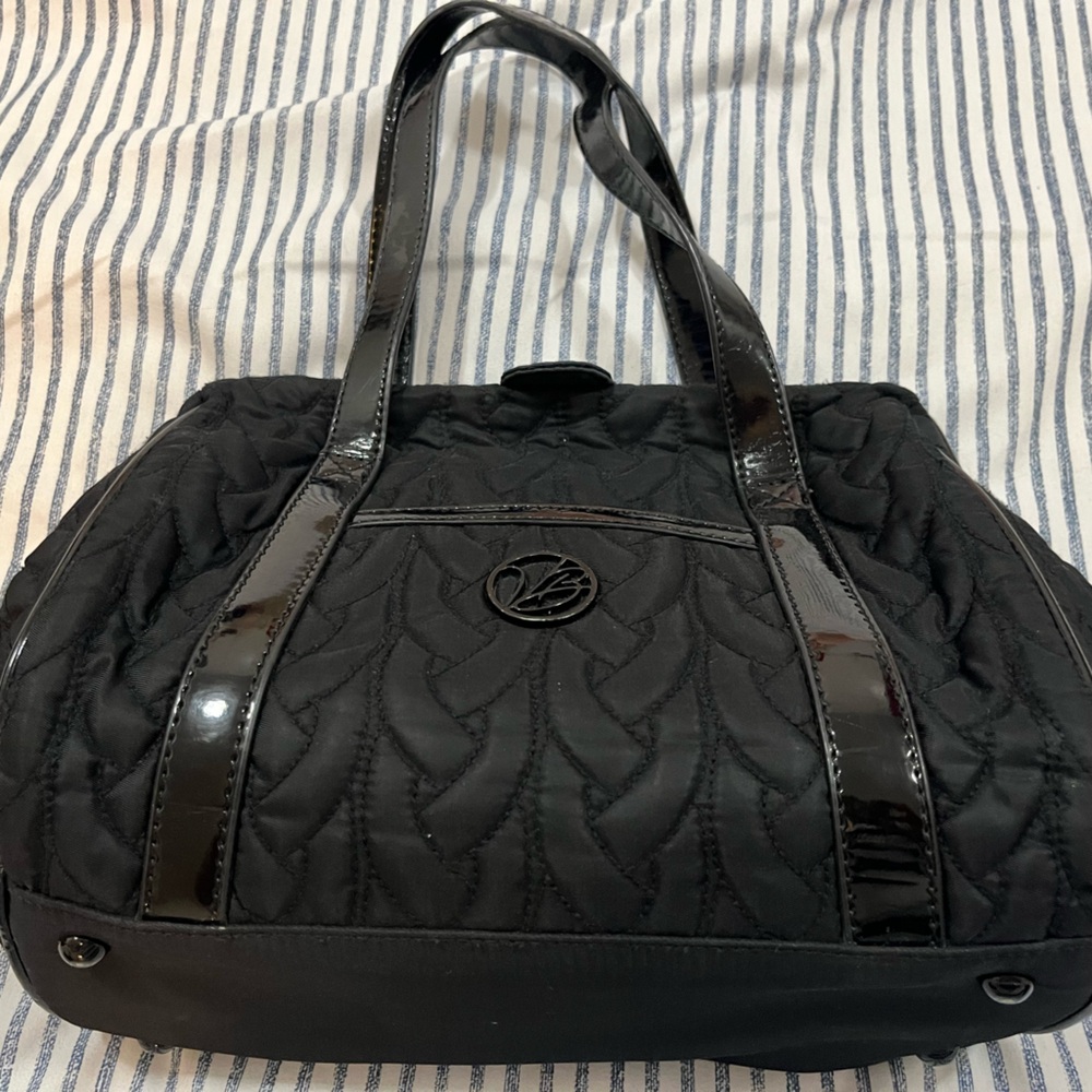 Vera Bradley Black Satchel with Timeless Design